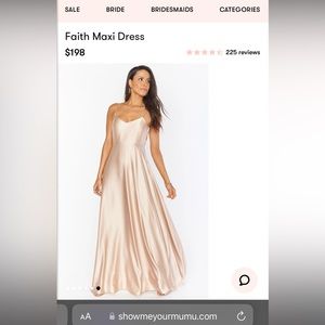 Champagne bridesmaid dress